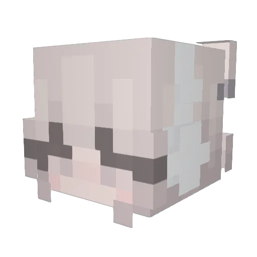 MerryBeth Minecraft avatar head, 3D render