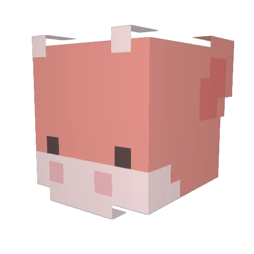 MerryBlooshie Minecraft avatar head, 3D render