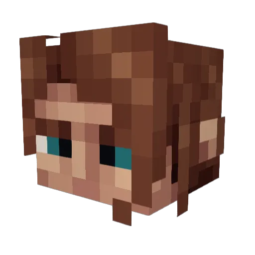 MerryJayne Minecraft avatar head, 3D render