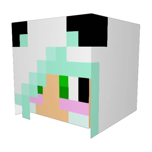 MerryLots03 Minecraft avatar head, 3D render