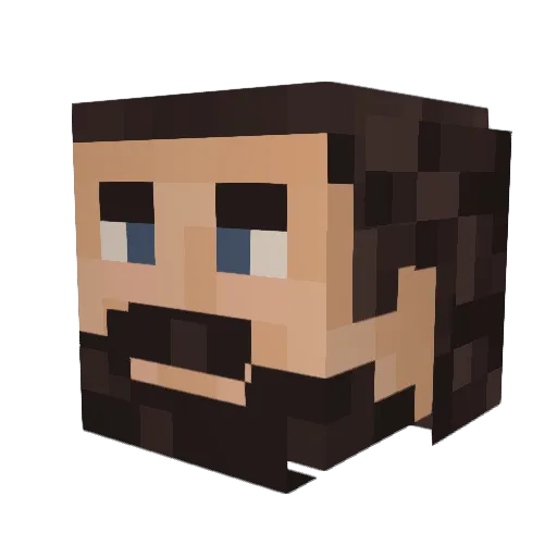 MerryMan98 Minecraft avatar head, 3D render