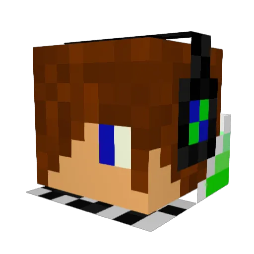 Merry_Cz Minecraft avatar head, 3D render