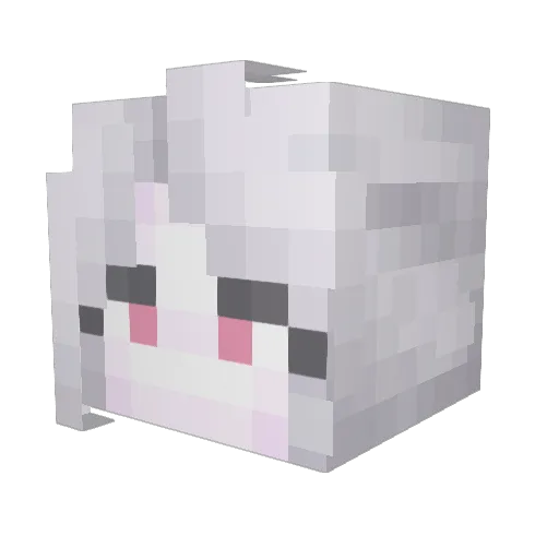 Merryagi Minecraft avatar head, 3D render