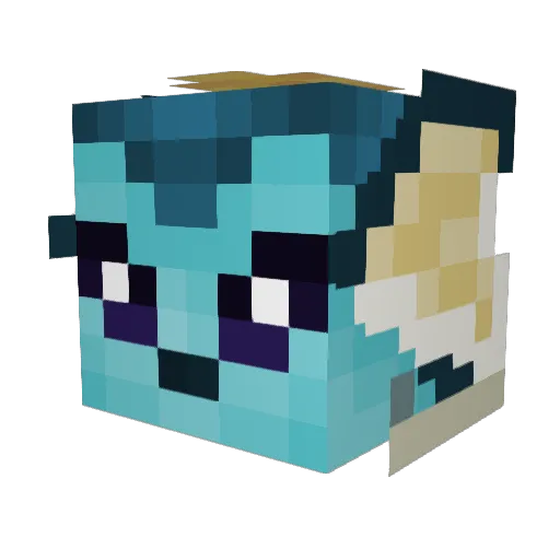 MershMelo Minecraft avatar head, 3D render