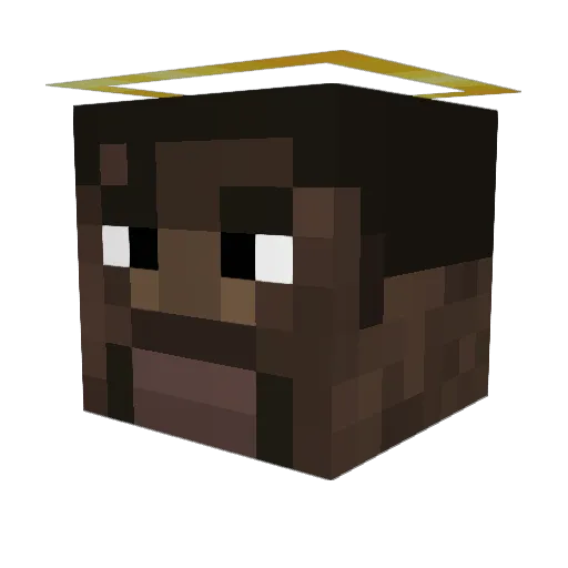 Mersii Minecraft avatar head, 3D render