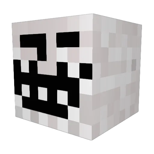 Merska Minecraft avatar head, 3D render