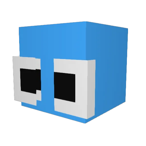 Mert1 Minecraft avatar head, 3D render