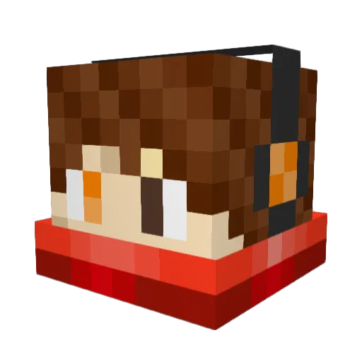 Mert56 Minecraft avatar head, 3D render