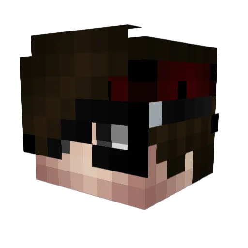MertAlby Minecraft avatar head, 3D render