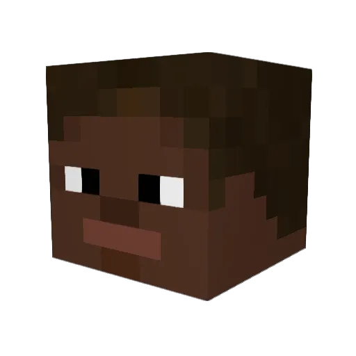 MertYNR Minecraft avatar head, 3D render