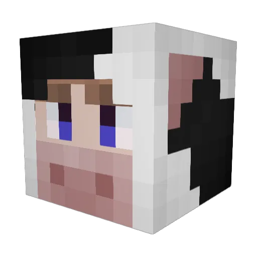 Mertaan_ Minecraft avatar head, 3D render