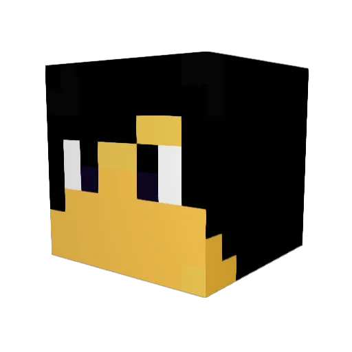 Merteshin Minecraft avatar head, 3D render