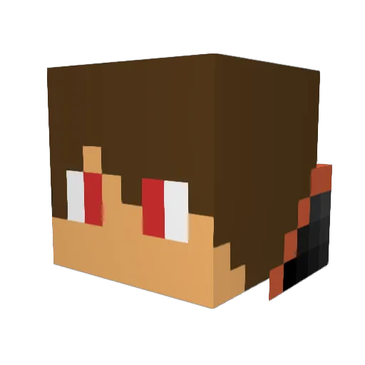 Merton4 Minecraft avatar head, 3D render
