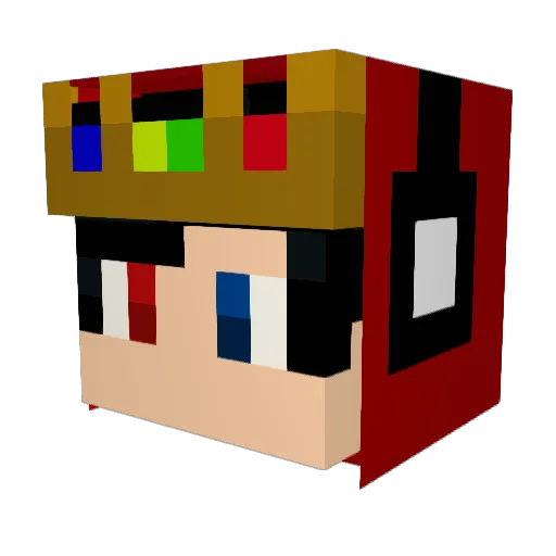 MertosaurusRex Minecraft avatar head, 3D render