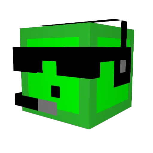 Mertron Minecraft avatar head, 3D render