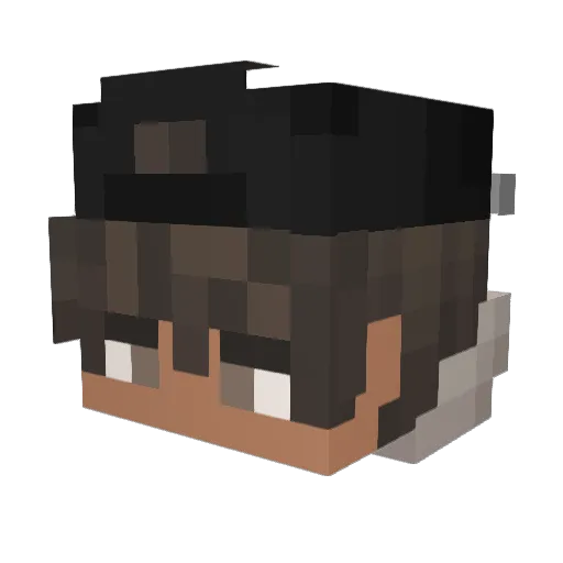 Merts222 Minecraft avatar head, 3D render