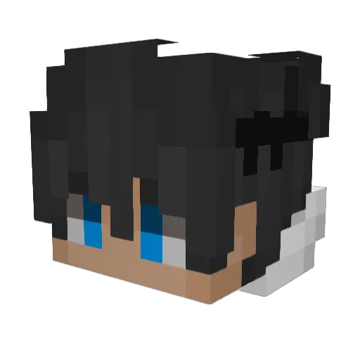Mertsss Minecraft avatar head, 3D render