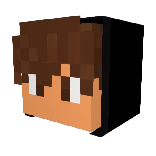 MerttG Minecraft avatar head, 3D render
