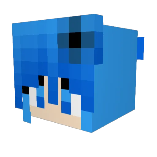 Meru0113 Minecraft avatar head, 3D render