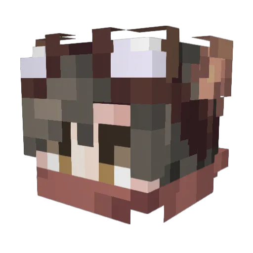 Meruco Minecraft avatar head, 3D render