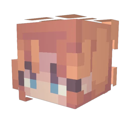 Mervs27_ Minecraft avatar head, 3D render