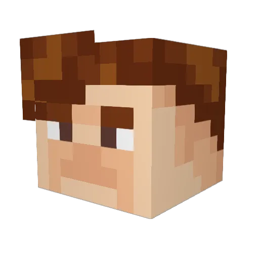 Mervyman Minecraft avatar head, 3D render
