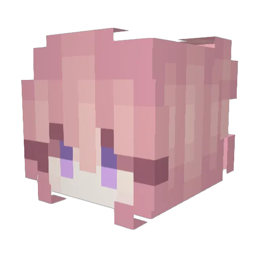 Merwac Minecraft avatar head, 3D render