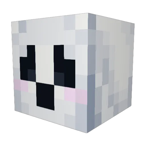 MeryBlue__ Minecraft avatar head, 3D render