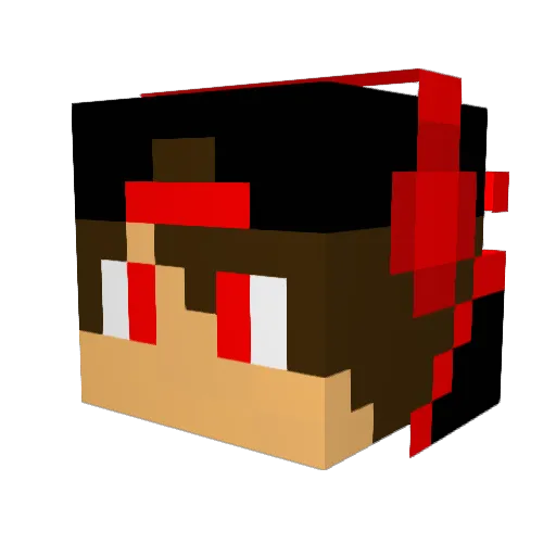 MeryPopy Minecraft avatar head, 3D render