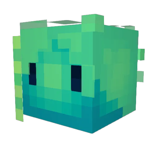 Merylu7 Minecraft avatar head, 3D render