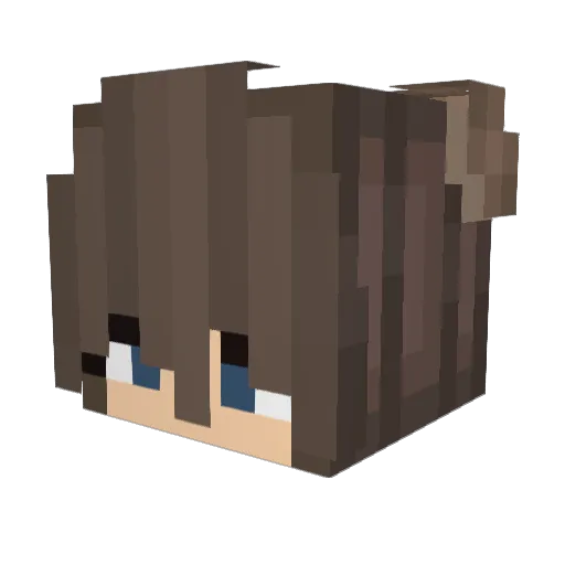 Merzbeat Minecraft avatar head, 3D render