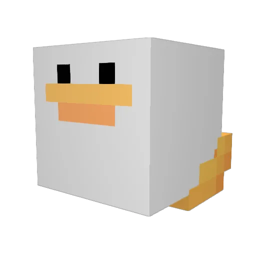Merzot Minecraft avatar head, 3D render