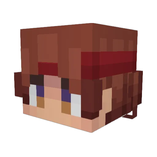 Merzun Minecraft avatar head, 3D render