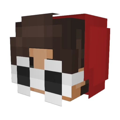 Mescalinn Minecraft avatar head, 3D render