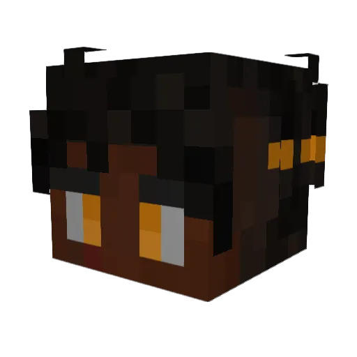 Meselia Minecraft avatar head, 3D render