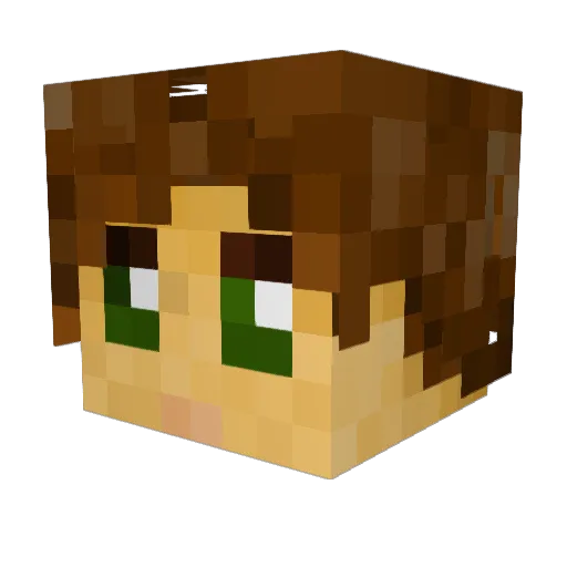 Mesemeon Minecraft avatar head, 3D render