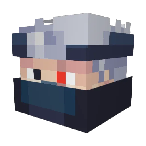 Mesh300 Minecraft avatar head, 3D render