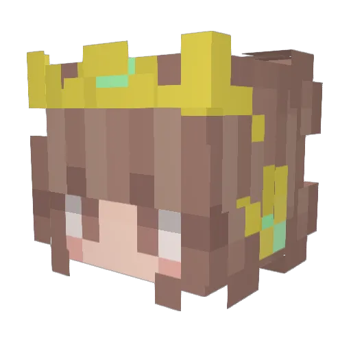 Meshael_mr Minecraft avatar head, 3D render