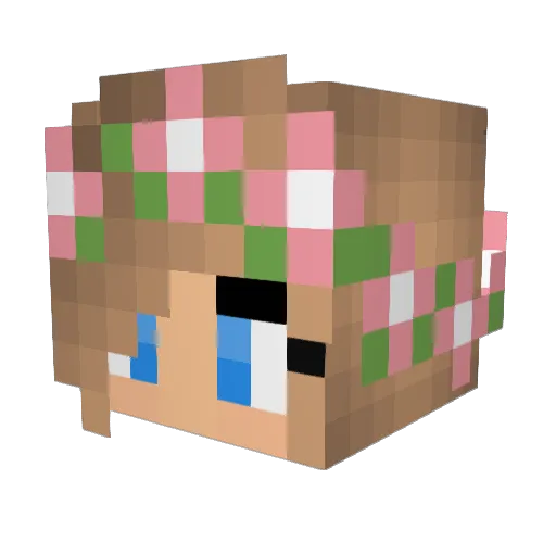 Meshalsuh Minecraft avatar head, 3D render