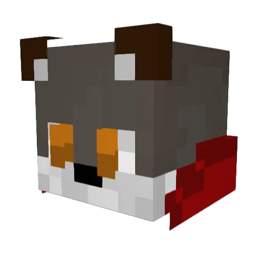 Meshkun Minecraft avatar head, 3D render