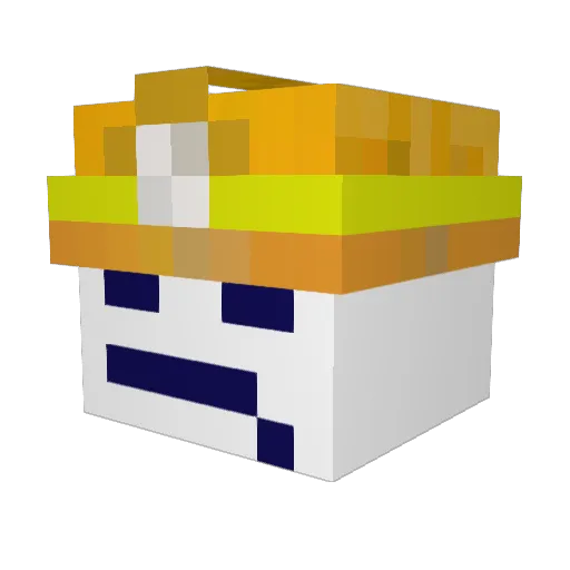 Meshplex Minecraft avatar head, 3D render