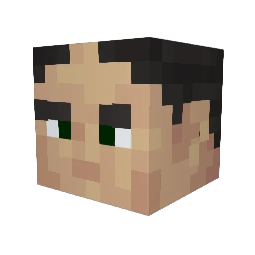 Meshuwa Minecraft avatar head, 3D render