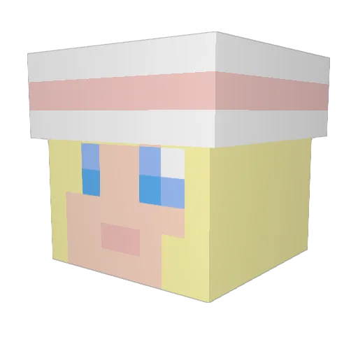 Mesilina Minecraft avatar head, 3D render