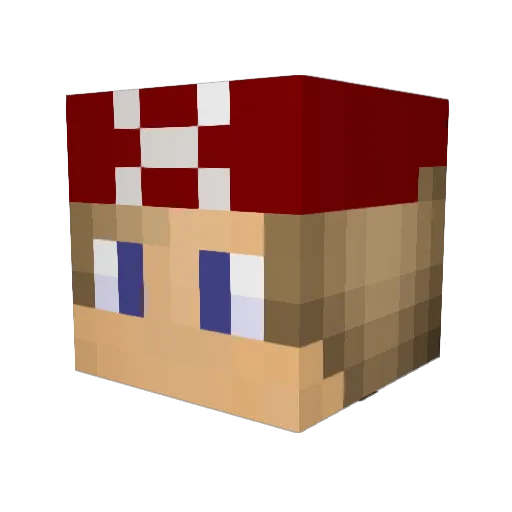 Mesjer Minecraft avatar head, 3D render