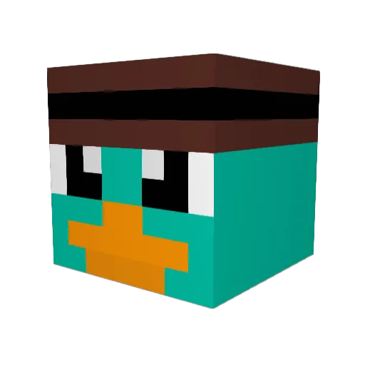 Meskius Minecraft avatar head, 3D render