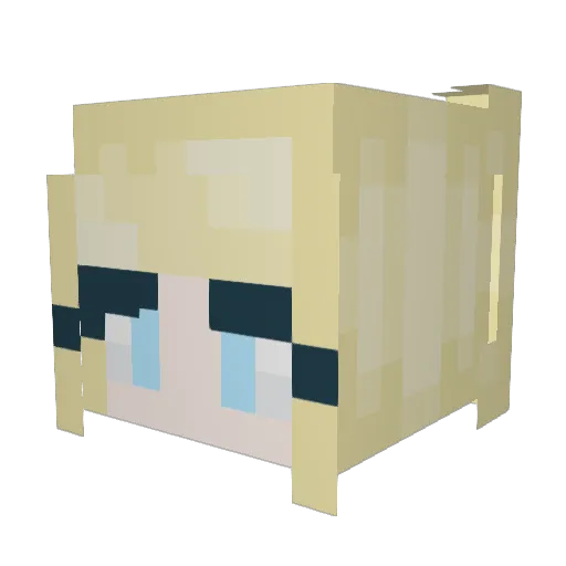Mesmera03 Minecraft avatar head, 3D render