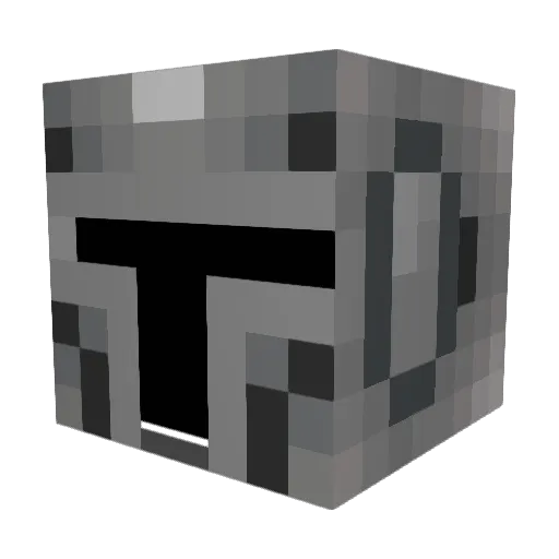 Mesoman Minecraft avatar head, 3D render