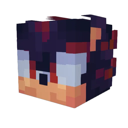 MesozoicMaiden Minecraft avatar head, 3D render