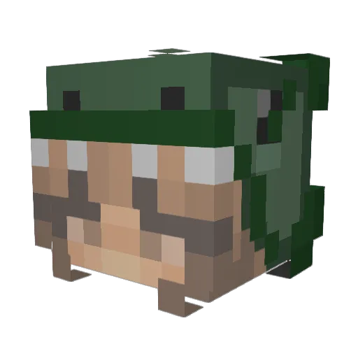 MessMakerJen Minecraft avatar head, 3D render