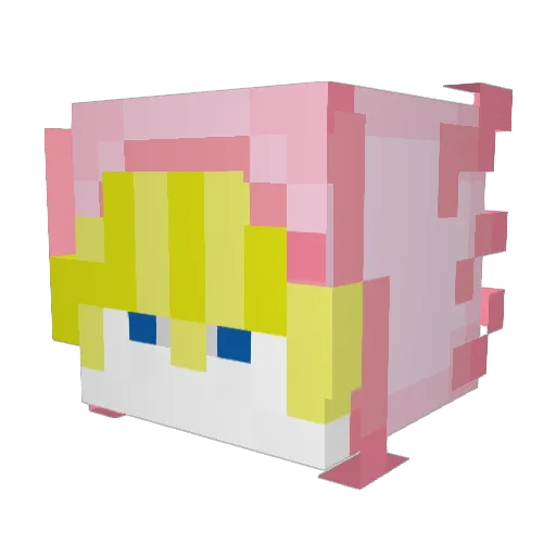 Messalian Minecraft avatar head, 3D render